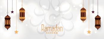 decorative ramadan kareem eid festival banner design