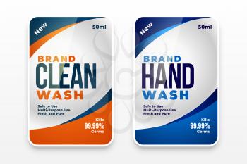 detergent cleaner and hand wash liquid labels template