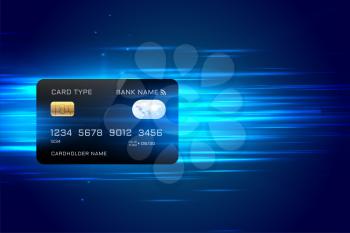 digital credit card payment background in fast technology style