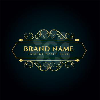 elegant ornamental logo concept design template