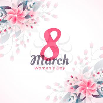 elegant women's day flower card design for the event