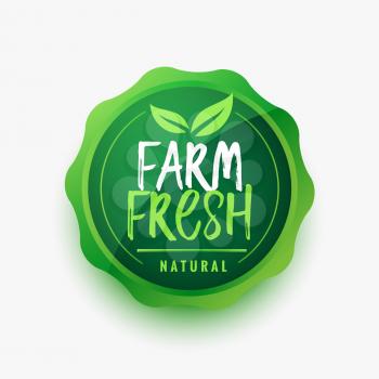 farm fresh green leafy food label design