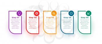 five steps modern infographic template design