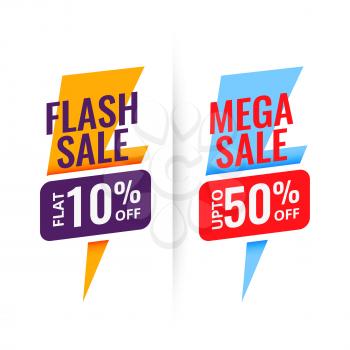 flash mega sale discount banner design