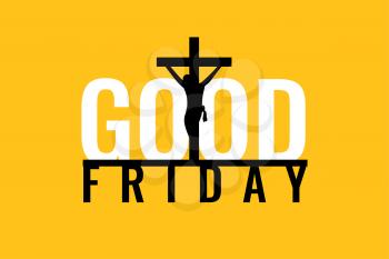 flat style good friday holy week poster design