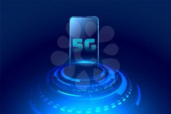 5g digital futuristic mobile technology concept design background