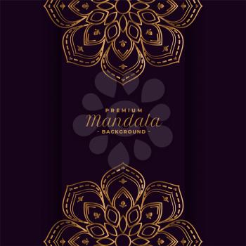 golden mandala decorative background design