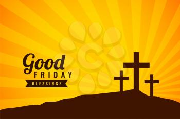 good friday blessings card with crosses