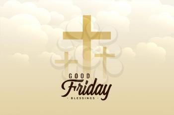 good friday clouds background with crosses