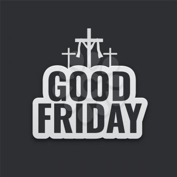 good friday poster with cross symbols