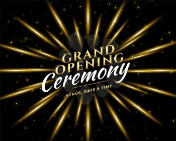 grand opening ceremony celebration invitation card design