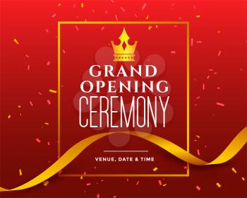 grand opening ceremony invitation banner template