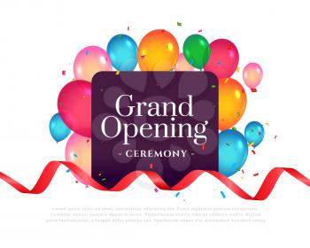 grand opening invitation ceremony template design