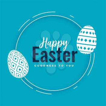 happy easter greeting with eggs design