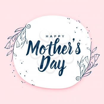 happy mothers day floral card design