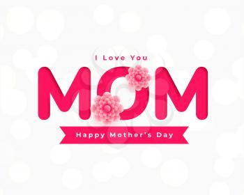 happy mothers day flower card greeting