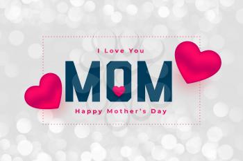 happy mothers day hearts background design