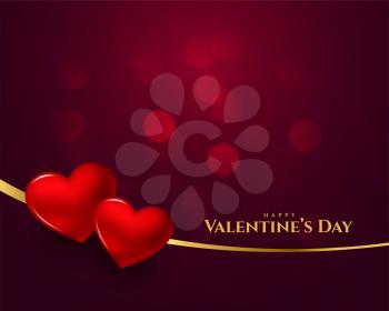 happy valentines day 3d heart background design
