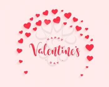 happy valentines day decorative hearts background design
