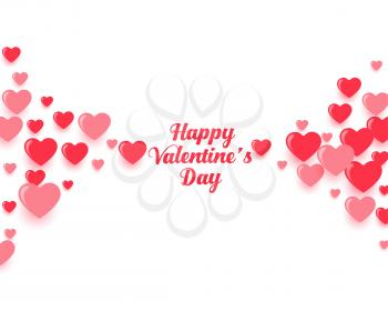 happy valentines day floating hearts background