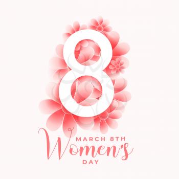 happy women's day flower greeting design