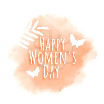 happy women's day watercolor greeting design