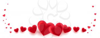 hearts decoration banner for valentines day