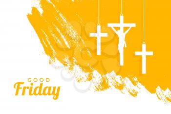 holy good friday event background with hanging crosses