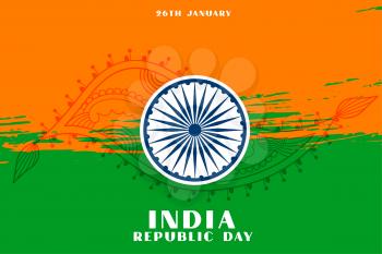 india republic day background with paisley design