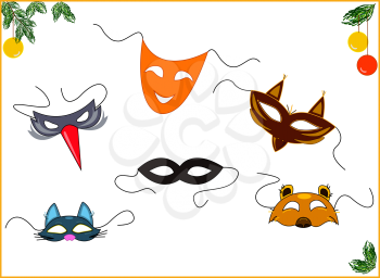 Holiday masks for different roles