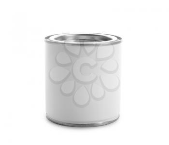 Can of paint on white background�