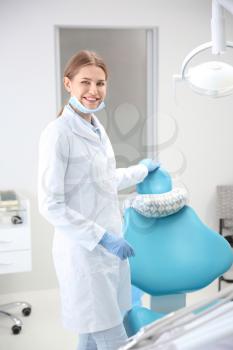 Young female dentist in clinic 