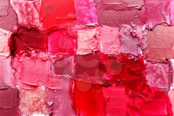 Samples of color lipsticks�