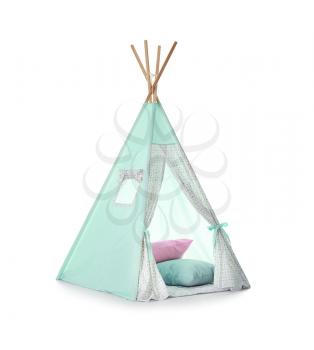 Cozy play tent for kids on white background�