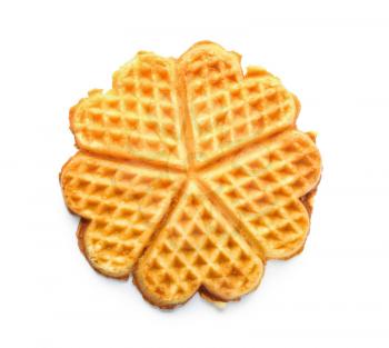 Delicious waffles on white background�