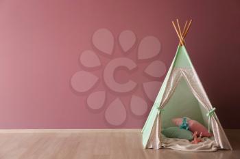 Cozy play tent for kids in child room�