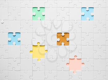 Jigsaw puzzle with missing fragments�