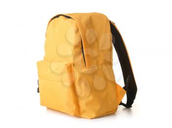 School backpack on white background�