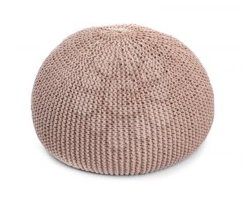 Comfortable pouf on white background�