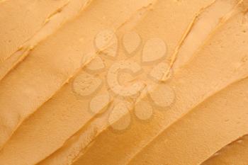 Texture of tasty peanut butter, closeup�