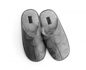 Soft slippers on white background�