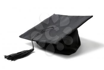 Mortar board on white background�