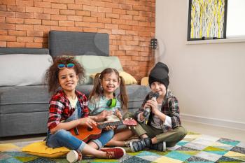 Band of little musicians at home�