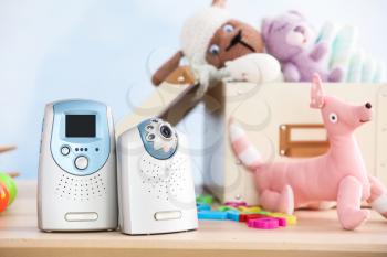 Modern baby monitor on table�