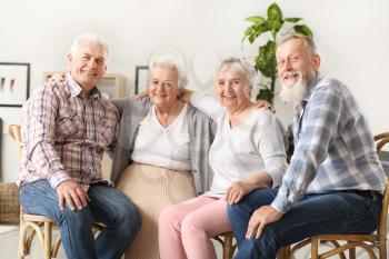 Portrait of elderly people in nursing home�
