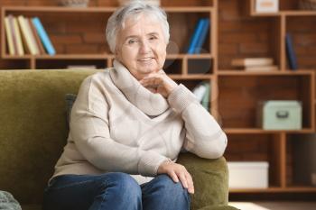 Portrait of elderly woman in nursing home�