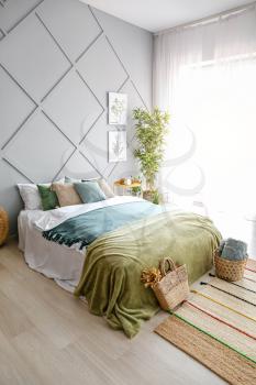 Interior of beautiful modern bedroom�