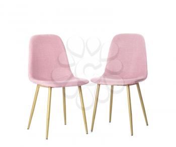 Stylish chairs on white background�