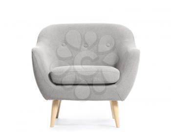Modern armchair on white background�
