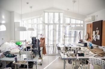 Interior of modern tailor workshop�